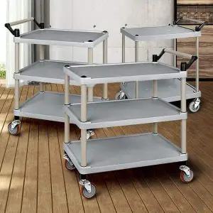 플라스틱써빙카트 2단 3단 주방 트롤리 이동식트레이 이동식트롤리