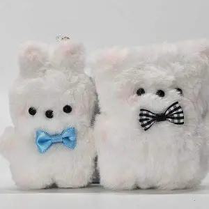 TBZ 발그레 핑크 미니 동물 리본 친구 키링 2Colors