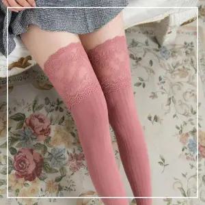 [하프클럽/셀러허브_여성트랜드패션]레이스 오버니삭스 스타킹양말 반스타