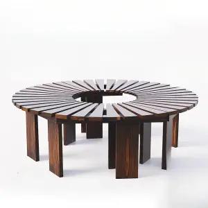 야외 벤치 의자 매장 카페 휴게소 방부목 도서관 원형 휴식 반원 쉼터 스툴 원목