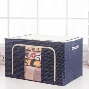 [생활] 수납함 이불 정리함 옷 보관함 100L 땡땡이 박스
