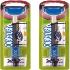 덴텍 오라브러시 혀 클리너(색상은 다를 수 있습니다) 2팩