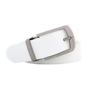 실속형 남자 가죽 벨트 20대 30대 통가죽 허리띠 -화이트 A5