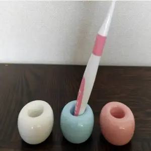 ( )파스텔 세라믹 칫솔꽂이 블루 욕실용품 치솔걸이