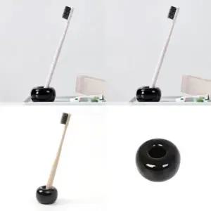 ( )세라믹 스탠드 칫솔꽂이 블랙 욕실칫솔꽂이 화장실치솔걸이