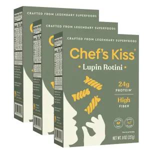 셰프 키스 프로틴 로티니 24g 단백질 고섬유질 텐 프리 식물성 저탄수화물 루핀 파스타 필러 없음 잇몸