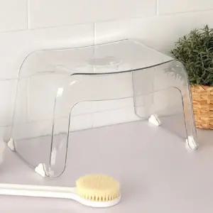 (옵션 단품)목욕 욕실 화장실 스툴 발받침대 미끄럼 방지 투명 의자