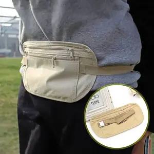 복대 전대 베이지 소매치기 방지 슬림 여행용