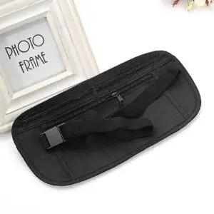 검정 여행용 슬림 복대 소매치기 방지 가방 여행