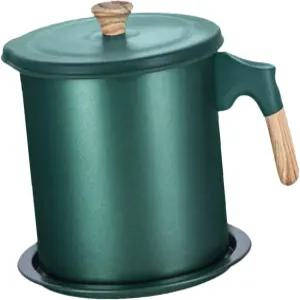 주방 및 레스토랑용 뚜껑 스테인리스 스틸 그리스 용기가 있는 프레티줌 오일 필터 냄비 스칼드 손잡이