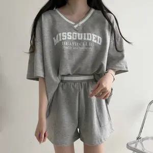 데일리 브이넥 반팔티 밴딩반바지 LK-SS37