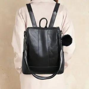 여성 레더 숄더 키링 스트랩 디자인 백팩LKB5886S