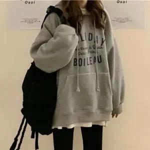 그레이컬러 여성 패션 레터링 후드티셔츠 LK-T015