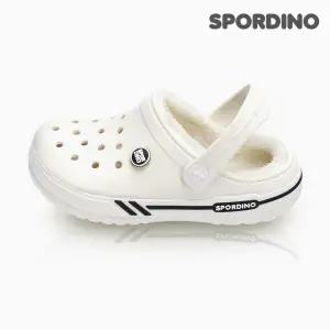 [하프클럽/]큐브밴드윈터(화이트)_스포티 원톤 패밀리 털슬리퍼/방한슈즈