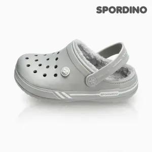 [하프클럽/]큐브밴드윈터(그레이)_스포티 원톤 패밀리 털슬리퍼/방한슈즈