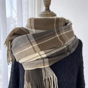 3컬러 겨울 캐시미어 모조 체크 머플러 DHH-F09