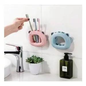 흡착식 큐티 치솔 꽂이 욕실 용품 칫솔 걸이 홀더 스텐 거치대 칫솔통 칫솔컵 치약_24924116