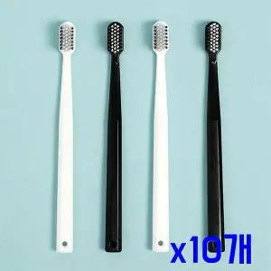 [에이치플러스몰]TBZ 미세모 틈새양치 간편 칫솔 4p세트(블랙화이트) x10개