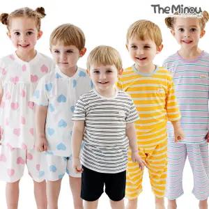 [더미누][단하루11일][최대60%세일]봄여름신상/실내복/잠옷/9부/7부/반팔/자가드/유아/아동/주니어/파자마
