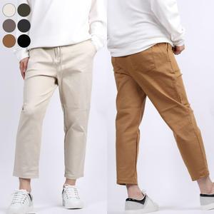 남자 밴딩면바지 봄 가을 캐주얼 와이드팬츠 남자밴딩바지 세미와이드핏
