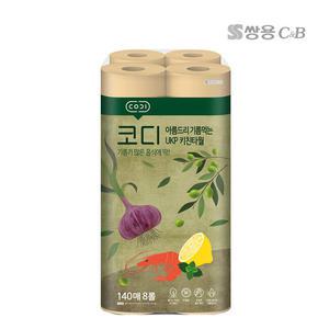 코디 아름드리 기름먹는 키친타올 140매 8롤