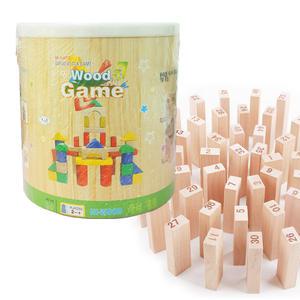 [오피스스쿨] 원통형 우드젠가 우드게임 나무젠가 나무쌓기 블럭놀이
