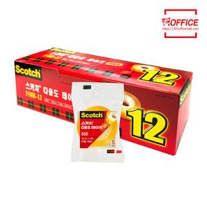 3M 550R 18X30 스카치 테이프(1갑/12개입) 리필