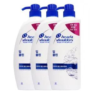 헤드앤숄더 딥클린 샴푸 850ml x3