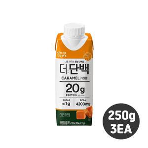빙그레 더단백드링크 250ml 드링크카라멜 3개입/무/배