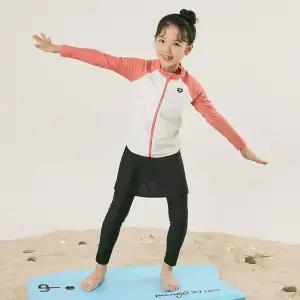 [아레나수영복] 스노클링 여아동 레저 집업 래쉬가드 세트 A4BG1GS71COR