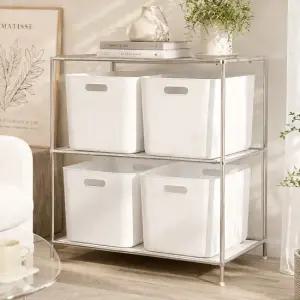 로코스 리빙박스 팬트리 수납 정리함 바스켓 L 2+2 총4개