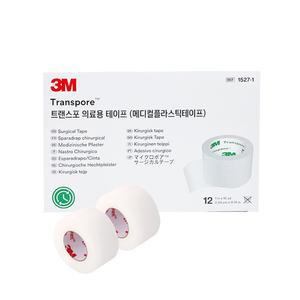 3M 쓰리엠 의료용 테이프 트랜스포 1527-1 2.5cmX9.1m 1팩 12롤 [2세트]