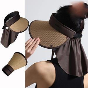 두베디 햇빛 차단 밀짚 와이드 선캡 UV차단 바캉스 모자