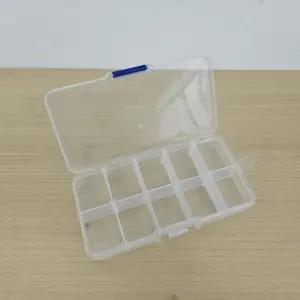 10칸 플라스틱통 네일재료 비즈보관함 투명 소품 부자재