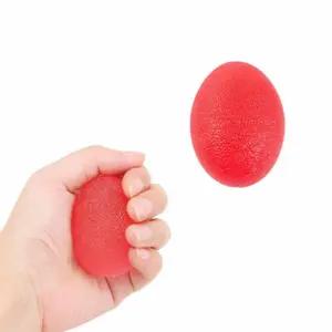 애그 마사지 악력 볼 1P 공 손가락 헬스 소프트 운동 계란 모양 재활 고무 훈련 레드