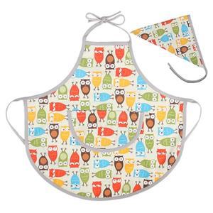 유아 미술 앞치마 세트 (부엉이) 아동용 요리수업 학원 학교 어린이집