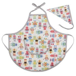 유아 미술 앞치마 세트 (로봇친구) 학원 두건 수업준비물 학교 키즈