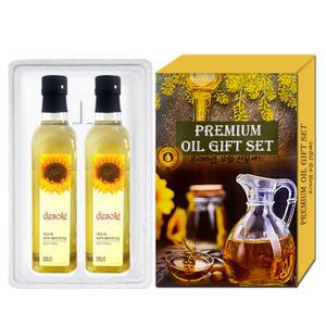 설 추석선물세트 데솔레 해바라기유 유리병