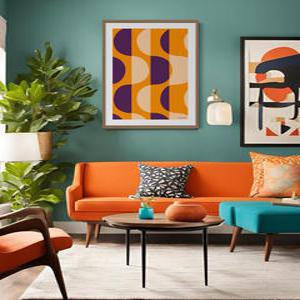 미드센츄리 모던 아트 컬러 인테리어 빈티지 포스터 A2 사이즈 단품 카페 개업 이사 선물 호텔