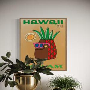 핸드 드로잉 휴양지 인테리어 빈티지 포스터 A2 사이즈 단품 카페 개업 이사 선물 호텔