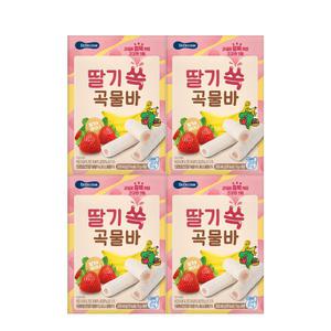 베베쿡 딸기 쏙 곡물바 40g X4 칼슘 영양 구운 과자