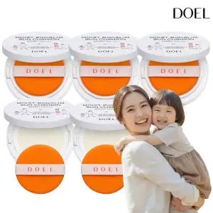 본품5개 기획행사 도엘 DOEL 100% 무기자차 촉촉 빅앤슬림 선쿠션 SPF50+ PA++++ 영유아부터 온 가족 사용 27g (본품 5개)