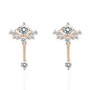 [하나다이아몬드]1부 다이아 귀걸이 기념일 결혼 선물 -눈꽃 HNDER01928