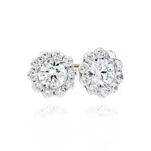 [하나다이아몬드]3부 다이아몬드 귀걸이 14k 18k 프로포즈 웨딩 기념일 선물 달리 HNDER03927