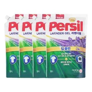 퍼실 딥클린 파워젤 라벤더 드럼/일반 겸용 리필 1.5L x4
