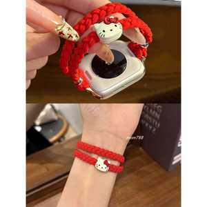 애플워치 iwatch10 스트랩 키티 탄성 로프 팔찌 시계