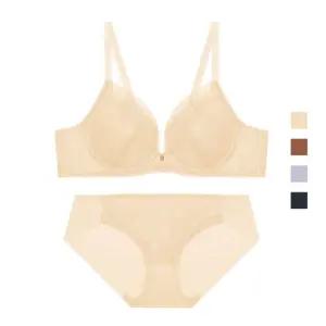 트라이엄프 레이스 소프트 와이어 커버업 브라 팬티 세트 4Colors