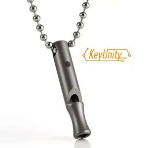 키유니티 [KA22] 티타늄 휘슬 실버 (목걸이포함)