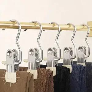 초강력 홀딩 논슬립 착붙 옷걸이 외집게형 10P