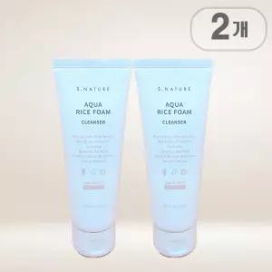 에스네이처 아쿠아 라이스 약산성 클렌징폼 160ml 2개